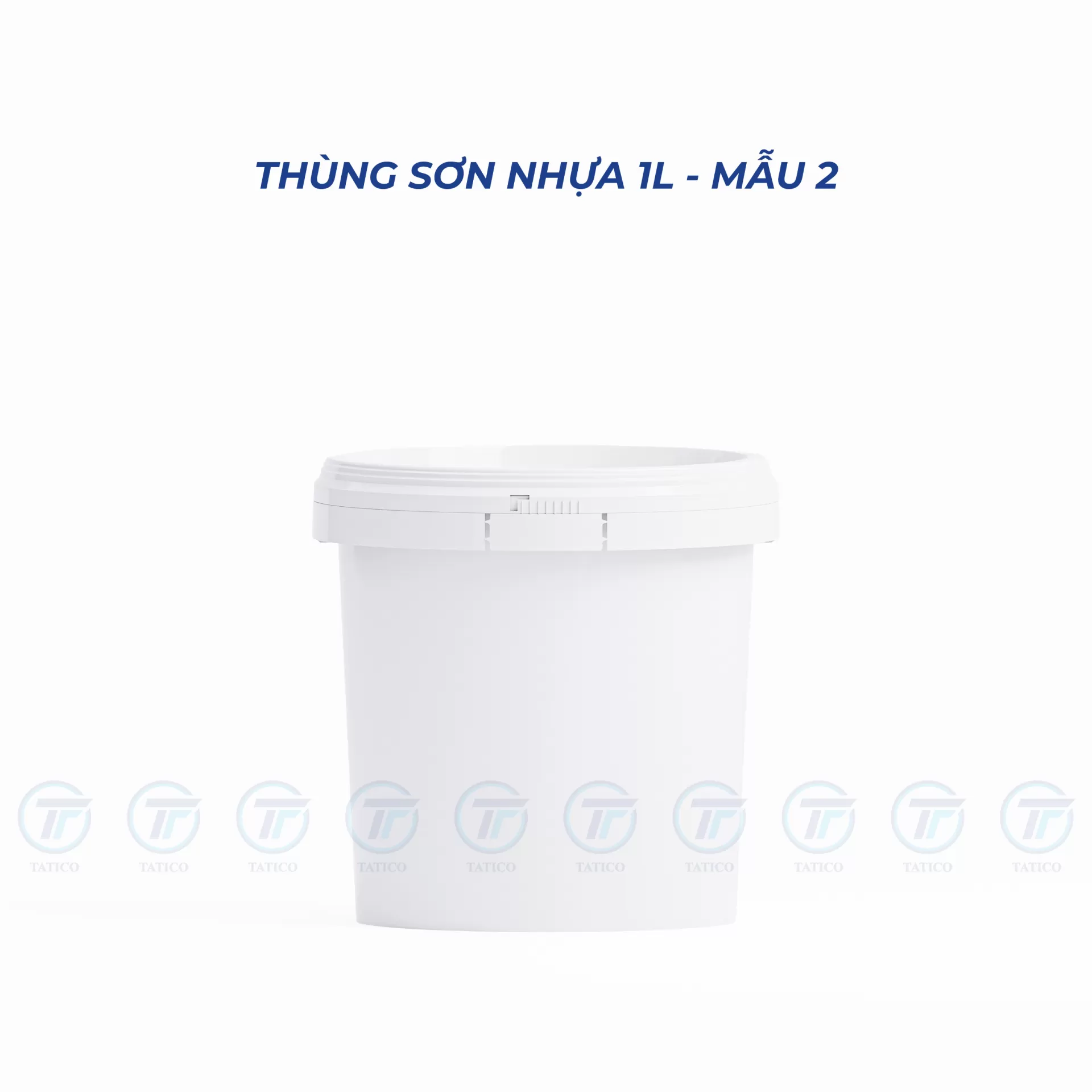 Vỏ thùng sơn nhựa 1L - Dạng thùng phổ biến - Nắp mở nhiều lần